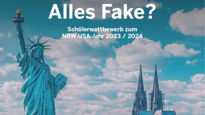 Plakat Schülerwettbewerb NRW-USA-Jahr