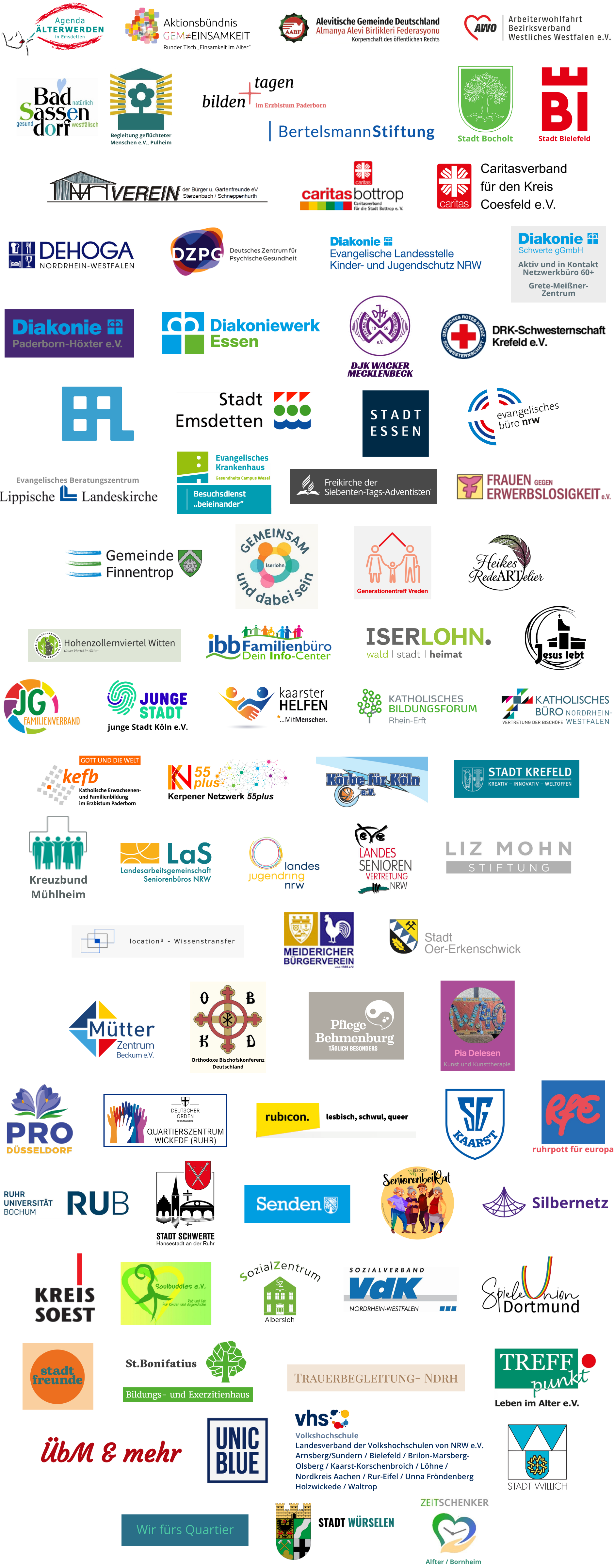 Logos von Unternehmen, Verbänden, Städten und Kommunen