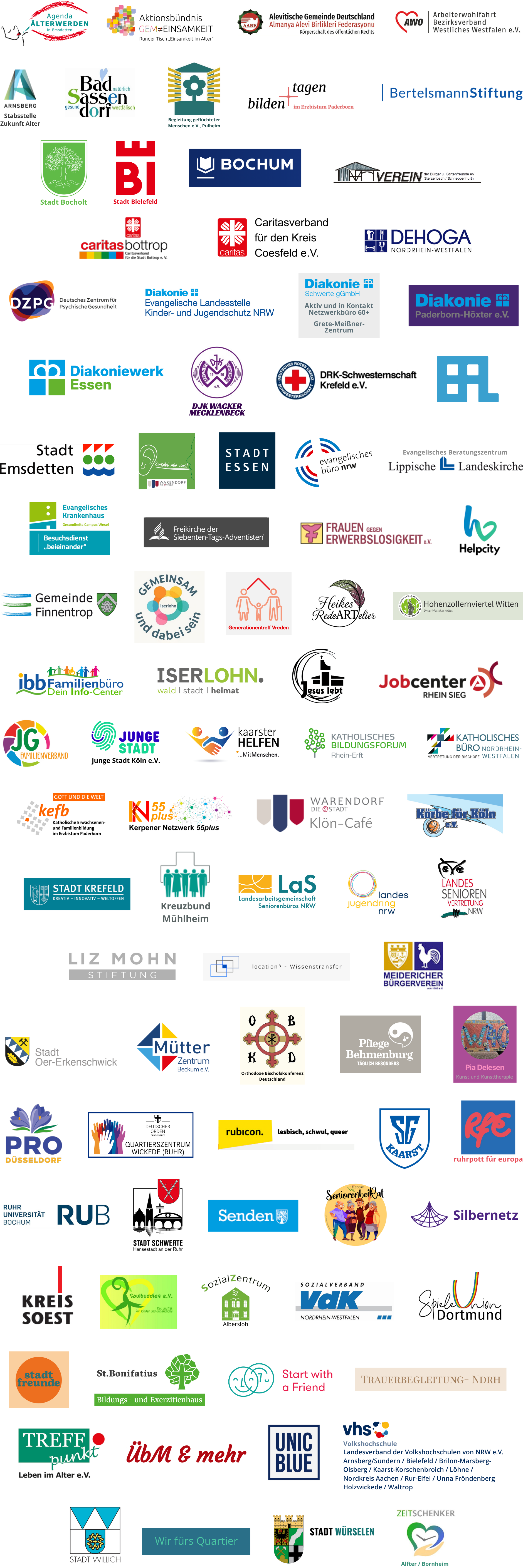 Logos von Unternehmen, Verbänden, Städten und Kommunen