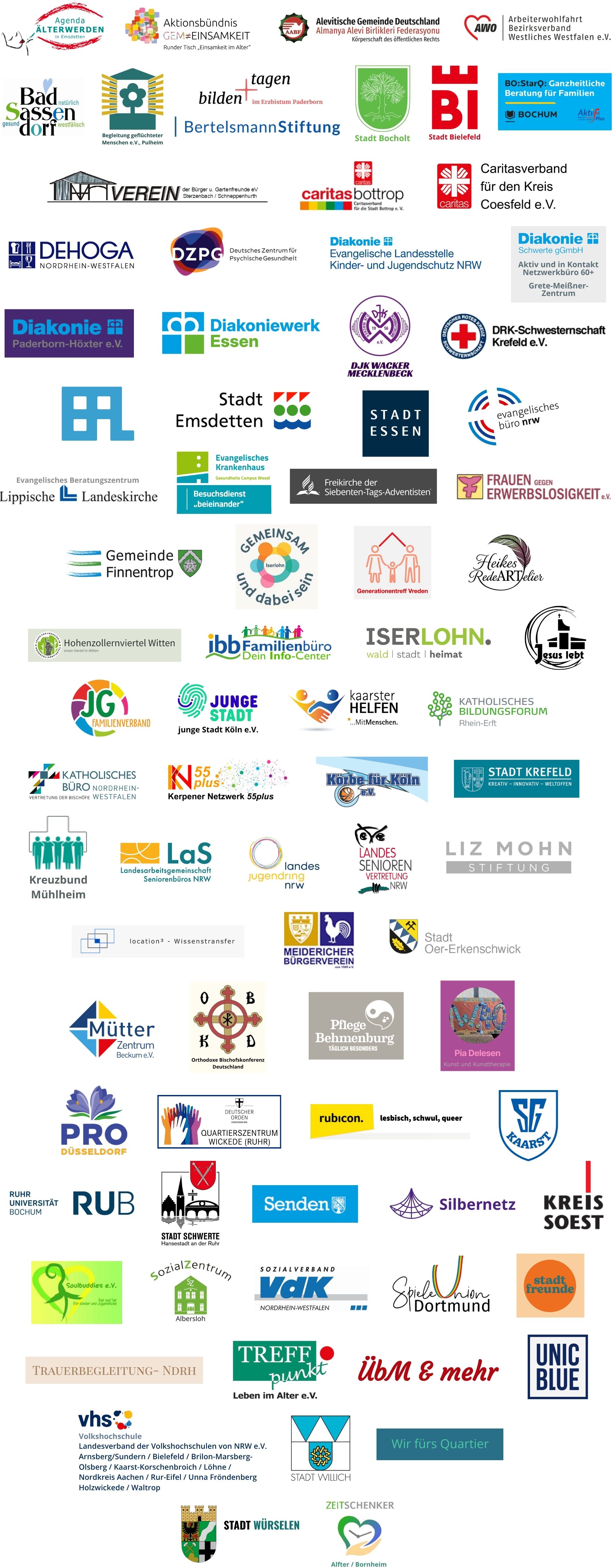 Logos von Unternehmen, Verbänden, Städten und Kommunen