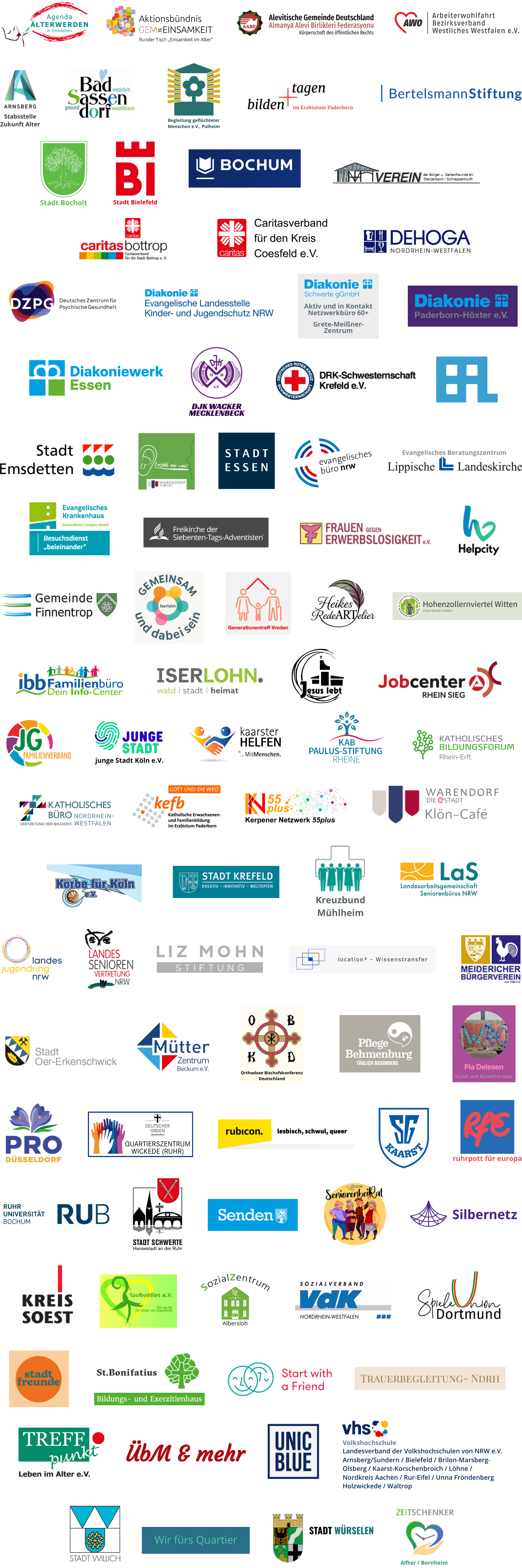 Logos von Unternehmen, Verbänden, Städten und Kommunen