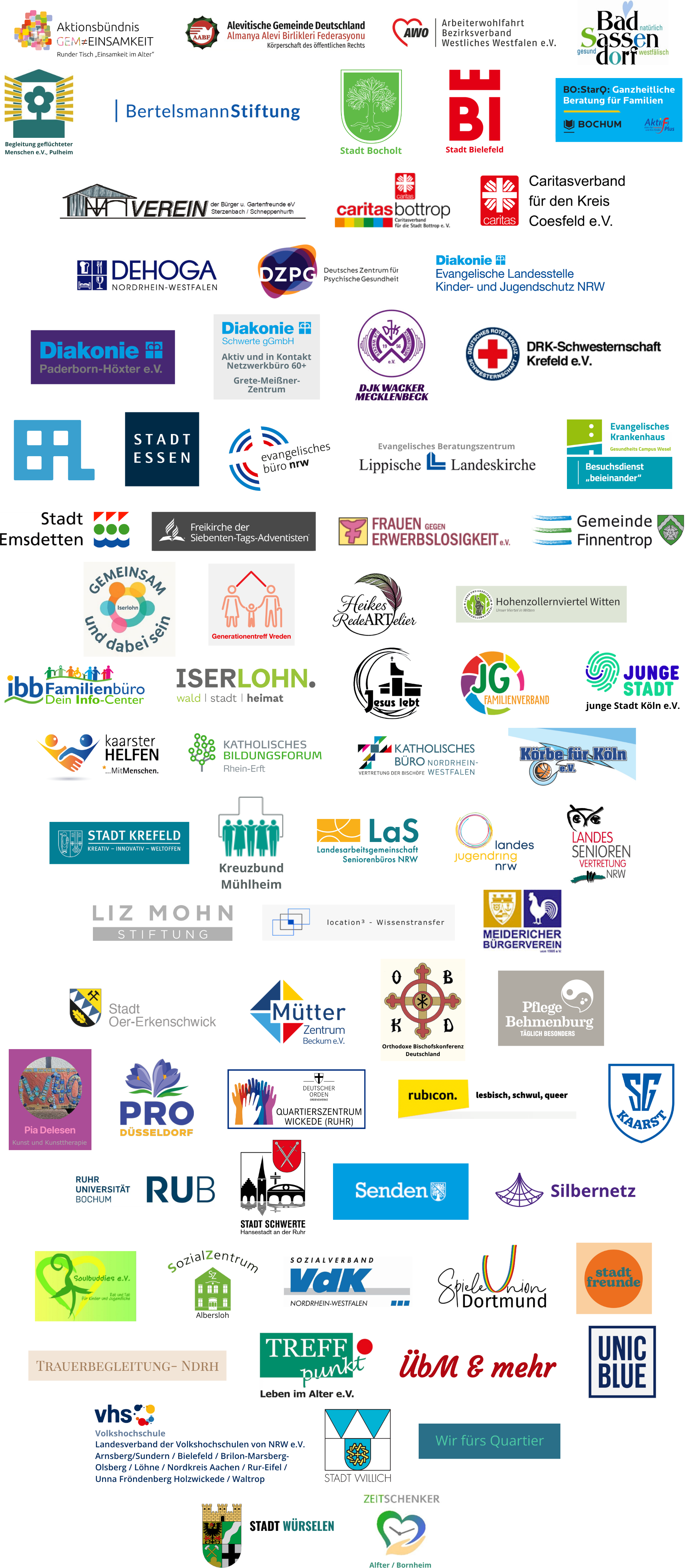 Logos von Unternehmen, Verbänden, Städten und Kommunen