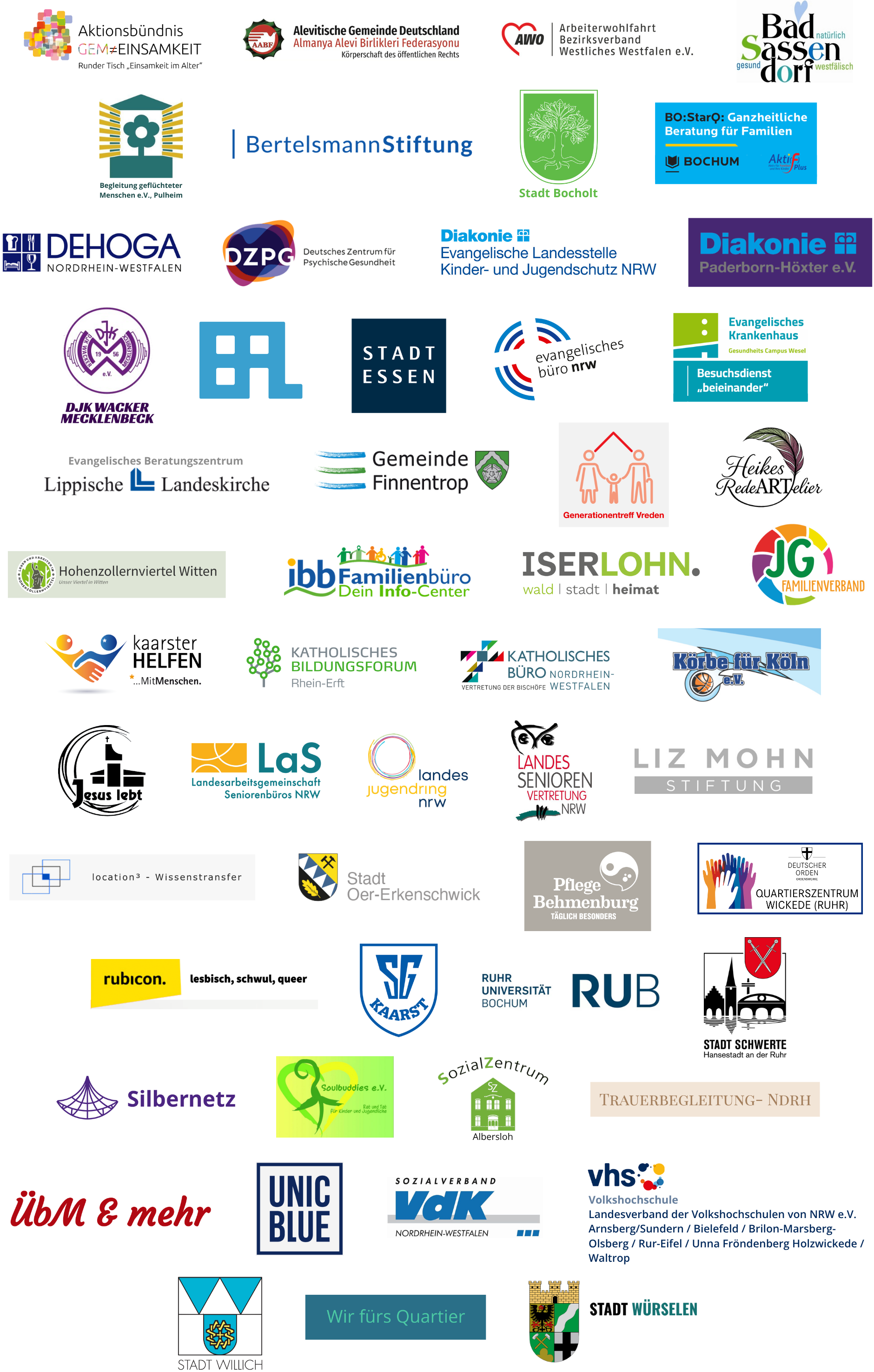 Logos von Unternehmen, Verbänden, Städten und Kommunen