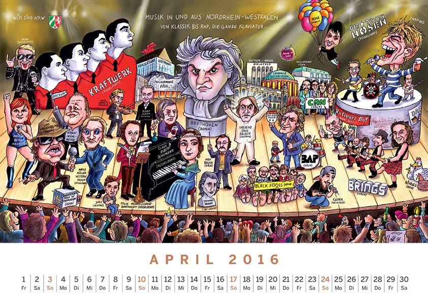 Neuer NRW-Kalender 2016 von Jacques Tilly Das Landesportal Wir in NRW