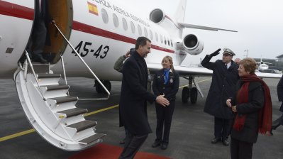 König Felipe VI. von Spanien hat Ministerpräsidentin Hannelore Kraft in Gütersloh besucht.