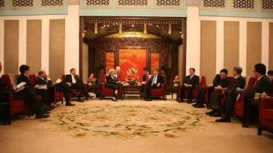 Ministerpräsidentin Hannelore Kraft im Gespräch mit dem Vize-Ministerpräsidenten der Volksrepublik China, WANG Yang