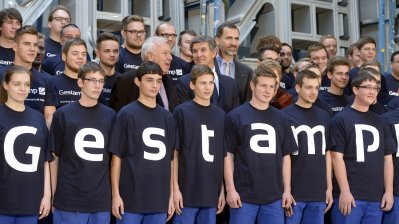 S. M. König Felipe VI von Spanien beim Besuch der Firma Gestamp in Bielefeld.