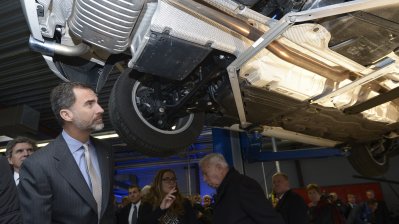 S. M. König Felipe VI von Spanien beim Besuch der Firma Gestamp in Bielefeld.