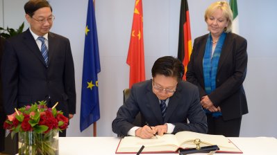 Besuch des Parteisekretärs der chinesischen NRW-Partnerprovinz Sichuan, Wang Dongming