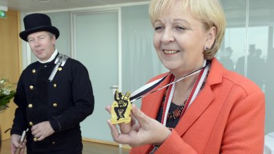 Schornsteinfeger besuchen zum Neuen Jahr die Staatskanzlei