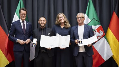 Ministerpräsident Wüst verleiht 25 Personen die Rettungsmedaille des Landes Nordrhein-Westfalen