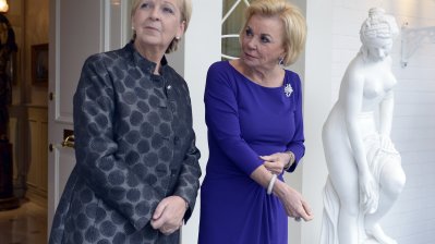 Ministerpräsidentin Hannelore Kraft und Liz Mohn anlässlich eines Mittagessens mit dem Deutsch-Spanischen Unternehmerrat.