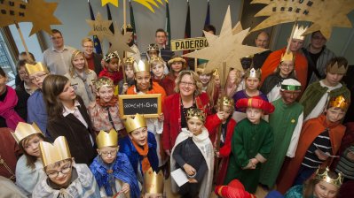 Ministerin Schulze empfängt Sternsinger, 06.01.2014