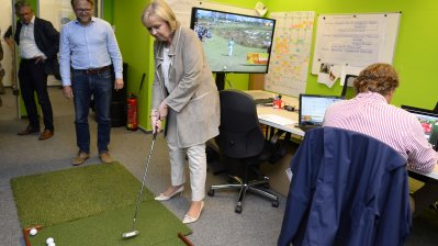 Ministerpräsidentin Hannelore Kraft besucht Startup-Inkubator STARTPLATZ 