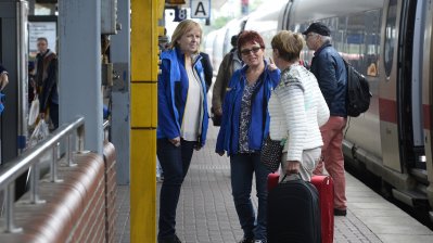 Ministerpräsidentin Hannelore Kraft beim TatKraft-Einsatz in Dortmund