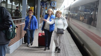 Ministerpräsidentin Hannelore Kraft beim TatKraft-Einsatz in Dortmund