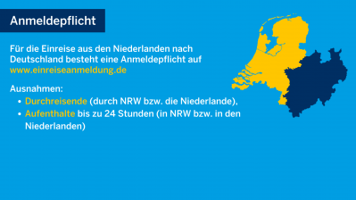 Testpflicht für Einreisende aus den Niederlanden – Nordrhein-Westfalen setzt Entscheidung des Bundes um
