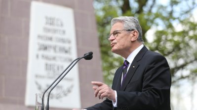 Bundespräsident Joachim Gauck hält eine Rede