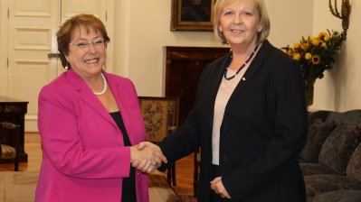 Gespräch von Ministerpräsidentin Hannelore Kraft mit der chilenischen Präsidentin Michelle Bachelet