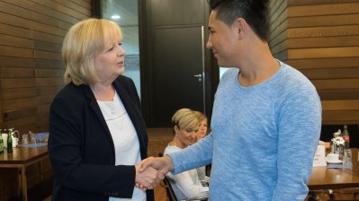 Ministerpräsidentin Hannelore Kraft informiert sich in Euskirchen über das Thema "unbegleitete minderjährige Flüchtlinge"