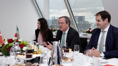 Ministerpräsident Laschet empfängt Fra‘ Giacomo Dalla Torre del Tempio di Sanguinetto, Staatsoberhaupt des Souveränen Malteserordens