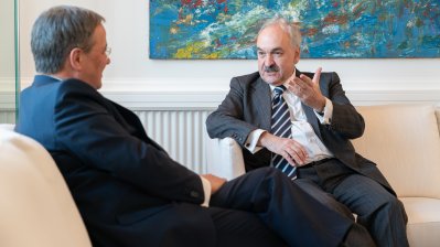 Ministerpräsident Armin Laschet empfängt den Botschafter von Argentinien in Deutschland, Pedro Raúl Villagra Delgado, zu seinem Antrittsbesuch
