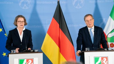 Presse-Briefing zum Wiederaufbau in den Flutgebieten