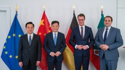 Ministerpräsident Wüst empfängt den Botschafter der Volksrepublik China Ken Wu
