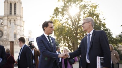 Ministerpräsident Hendrik Wüst besucht die Kathedrale Notre-Dame in Paris