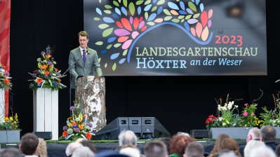 Ministerpräsident Hendrik Wüst eröffnet die Landesgartenschau 2023 in Höxter