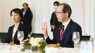 Ministerpräsident Hendrik Wüst trifft den Gouverneur der Präfektur Fukushima Masao Uchibori