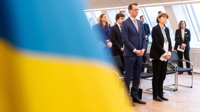 Ministerpräsident Hendrik Wüst und Kölns Oberbürgermeisterin Henriette Reker werden mit Orden der Ukrainisch-Orthodoxen Kirche ausgezeichnet