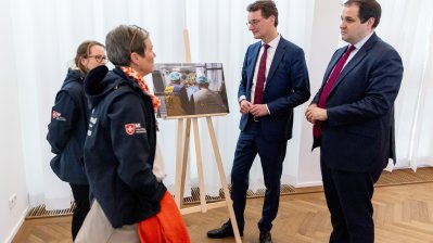 Ministerpräsident Wüst dankt nordrhein-westfälischen Helfern für Erdbebeneinsatz in der Türkei und Syrien