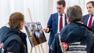 Ministerpräsident Wüst dankt nordrhein-westfälischen Helfern für Erdbebeneinsatz in der Türkei und Syrien