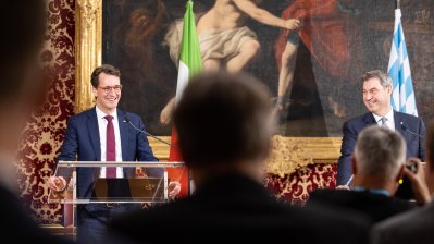 Gemeinsame Kabinettsitzung der Länder Nordrhein-Westfalen und Bayern in München