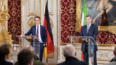 Gemeinsame Kabinettsitzung der Länder Nordrhein-Westfalen und Bayern in München