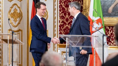 Gemeinsame Kabinettsitzung der Länder Nordrhein-Westfalen und Bayern in München