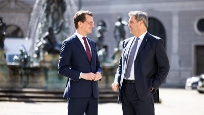 Gemeinsame Kabinettsitzung der Länder Nordrhein-Westfalen und Bayern in München