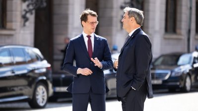 Gemeinsame Kabinettsitzung der Länder Nordrhein-Westfalen und Bayern in München