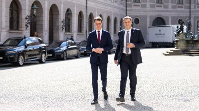 Gemeinsame Kabinettsitzung der Länder Nordrhein-Westfalen und Bayern in München