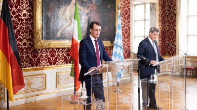 Gemeinsame Kabinettsitzung der Länder Nordrhein-Westfalen und Bayern in München