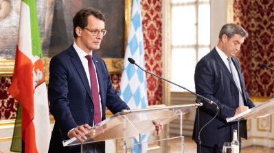Gemeinsame Kabinettsitzung der Länder Nordrhein-Westfalen und Bayern in München