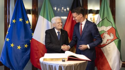 Staatsbesuch des Präsidenten der Italienischen Republik S.E. Sergio Mattarella in Nordrhein-Westfalen