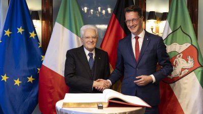 Staatsbesuch des Präsidenten der Italienischen Republik S.E. Sergio Mattarella in Nordrhein-Westfalen