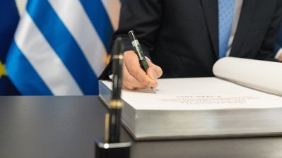 Ministerpräsident Hendrik Wüst empfängt den Botschafter Griechenlands