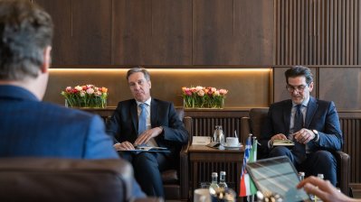 Ministerpräsident Hendrik Wüst empfängt den Botschafter Griechenlands