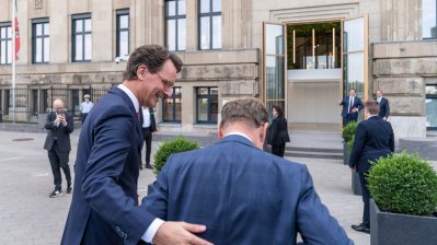 Ministerpräsident Hendrik Wüst empfängt Außenminister Dr. Johann Wadephul