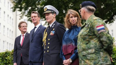 König Willem-Alexander, Bundespräsident Steinmeier und Ministerpräsident Wüst besuchen das 1. Deutsch-Niederländischen Corps