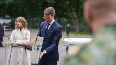 König Willem-Alexander, Bundespräsident Steinmeier und Ministerpräsident Wüst besuchen das 1. Deutsch-Niederländischen Corps