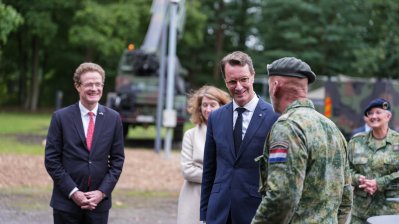 König Willem-Alexander, Bundespräsident Steinmeier und Ministerpräsident Wüst besuchen das 1. Deutsch-Niederländischen Corps